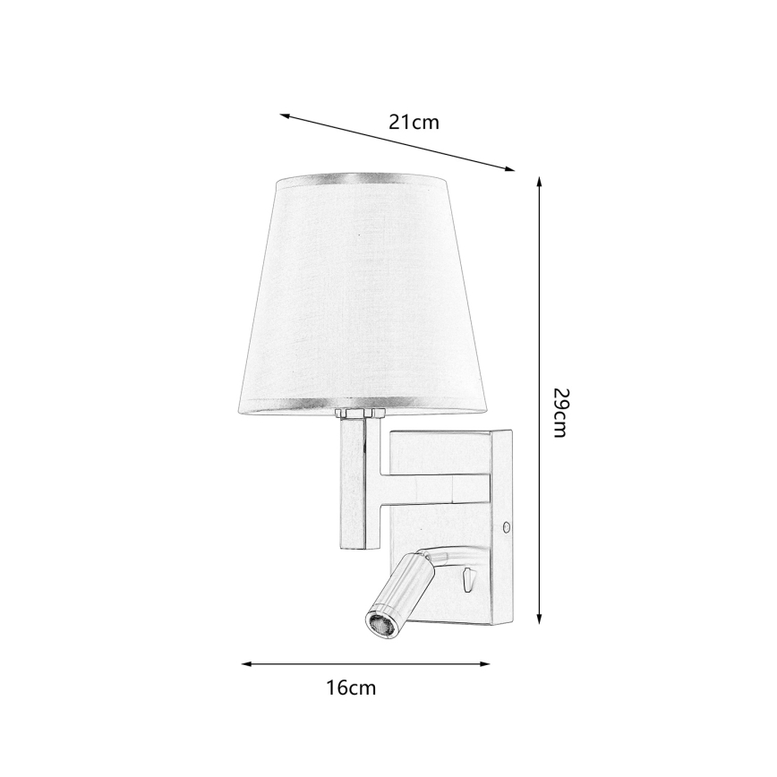 Brilagi - LED væglampe DEYA 1xE14/40W/230V + LED/3W sort