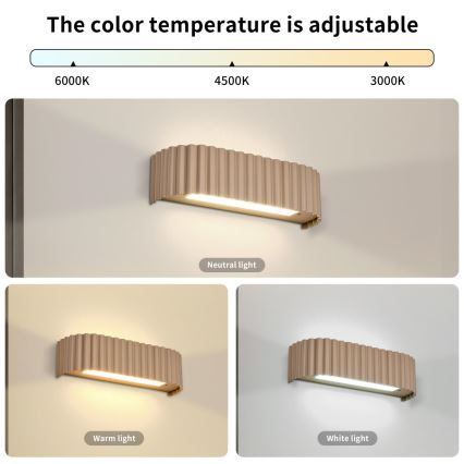 Brilagi - LED-væglampe FALCON MODERN LED/10W/230V 30 cm 3000/4500/6000K beige
