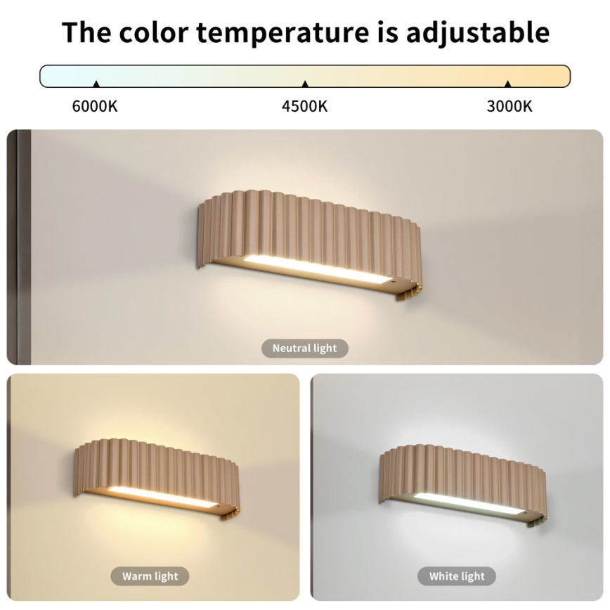 Brilagi - LED-væglampe FALCON MODERN LED/10W/230V 30 cm 3000/4500/6000K beige