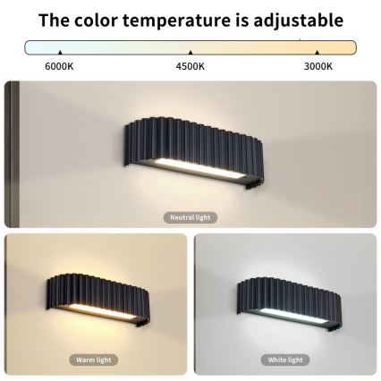 Brilagi - LED Væglampe FALCON MODERN LED/10W/230V 30 cm 3000/4500/6000K sort