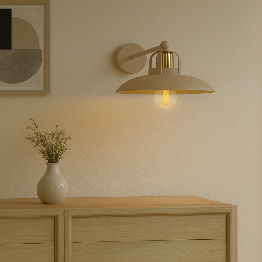 Brilagi - LED Væglampe FLAMENGO 1xE27/60W/230V beige