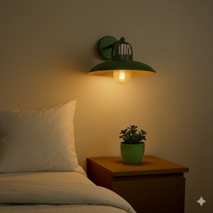 Brilagi - LED Væglampe FLAMENGO 1xE27/60W/230V grøn