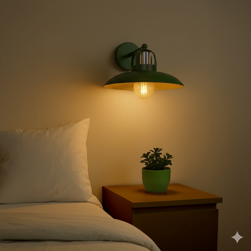 Brilagi - LED Væglampe FLAMENGO 1xE27/60W/230V grøn