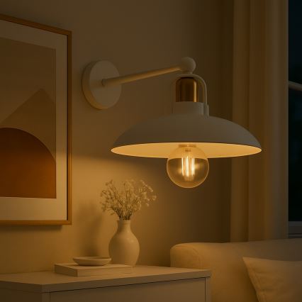 Brilagi - LED Væglampe FLAMENGO 1xE27/60W/230V hvid