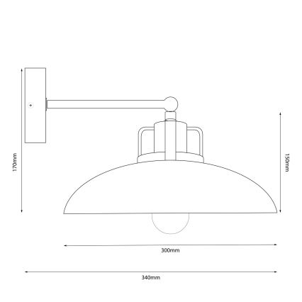 Brilagi - LED Væglampe FLAMENGO 1xE27/60W/230V hvid