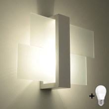 Brilagi -  LED væglampe HERA 1xE27/7,5W/230V hvid