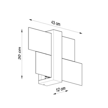 Brilagi -  LED væglampe HERA 1xE27/7,5W/230V hvid