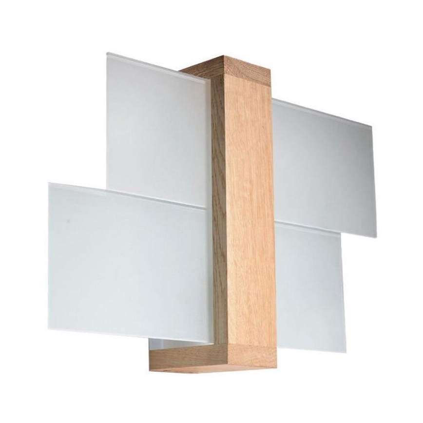 Brilagi -  LED væglampe HERA 1xE27/7,5W/230V træ