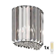 Brilagi - LED Væglampe i krystal GLAMOUR 1xG9/42W/230V
