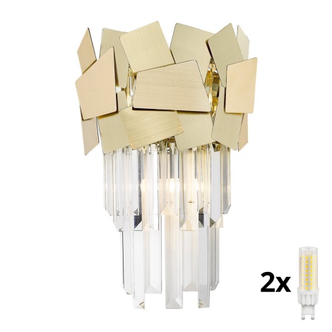Brilagi - LED Væglampe i krystal MIRAGE 2xG9/42W/230V