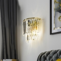 Brilagi - LED Væglampe i krystal MOZART 2xE14/40W/230V guldfarvet