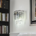 Brilagi - LED Væglampe i krystal MOZART 2xE14/40W/230V skinnende krom
