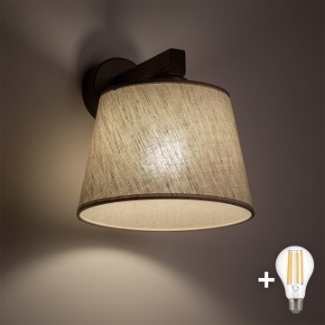 BRILAGI - LED Væglampe LATTE 1xE27/15W/230V fyrretræ/beige