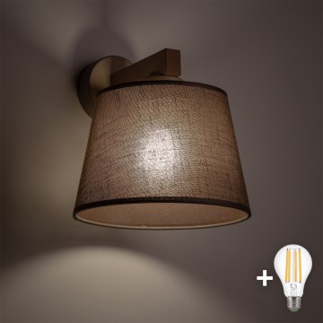 BRILAGI - LED væglampe LATTE SABIA 1xE27/15W/230V fyrretræ/brun