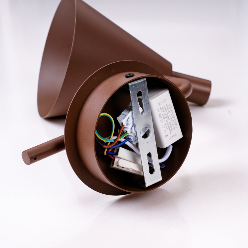 Brilagi - LED væglampe LUCERA LED/3W/230V brun