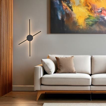 Brilagi - LED væglampe LUGO QUATTRO LED/16W/230V sort