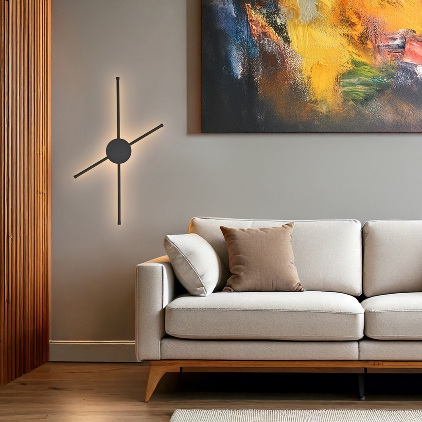 Brilagi - LED væglampe LUGO QUATTRO LED/16W/230V sort