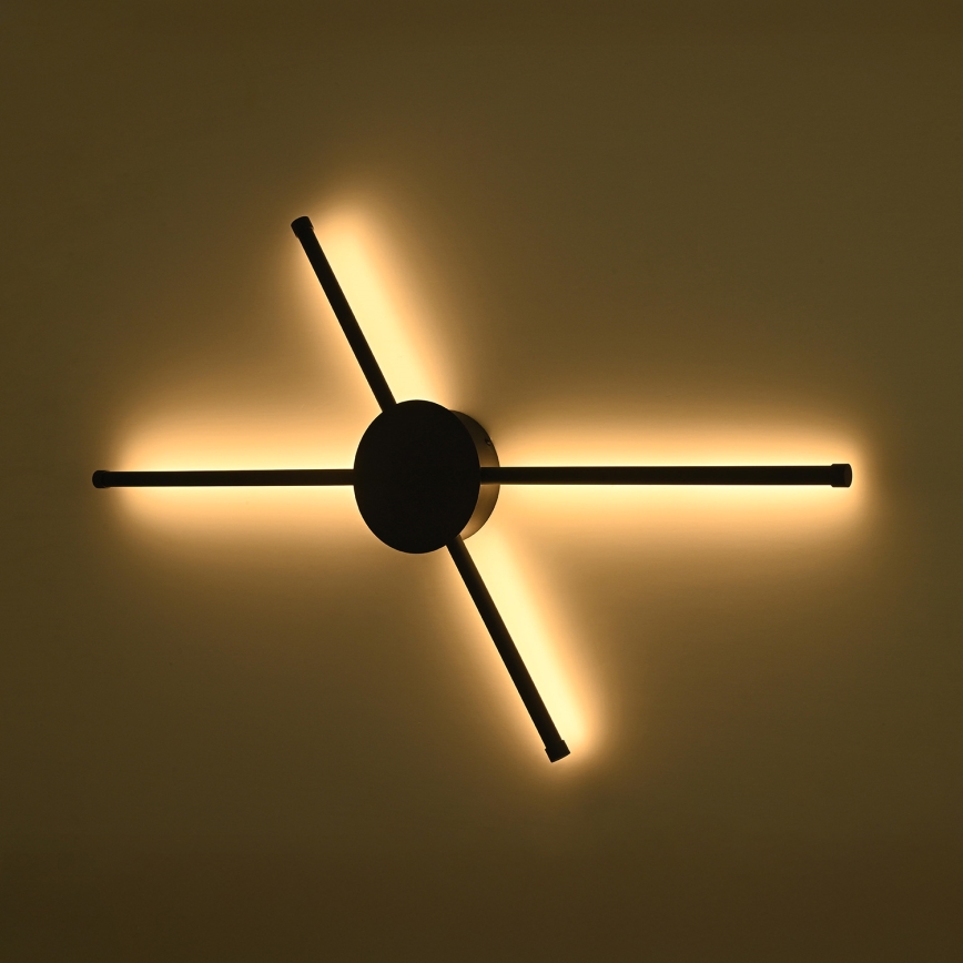 Brilagi - LED væglampe LUGO QUATTRO LED/16W/230V sort