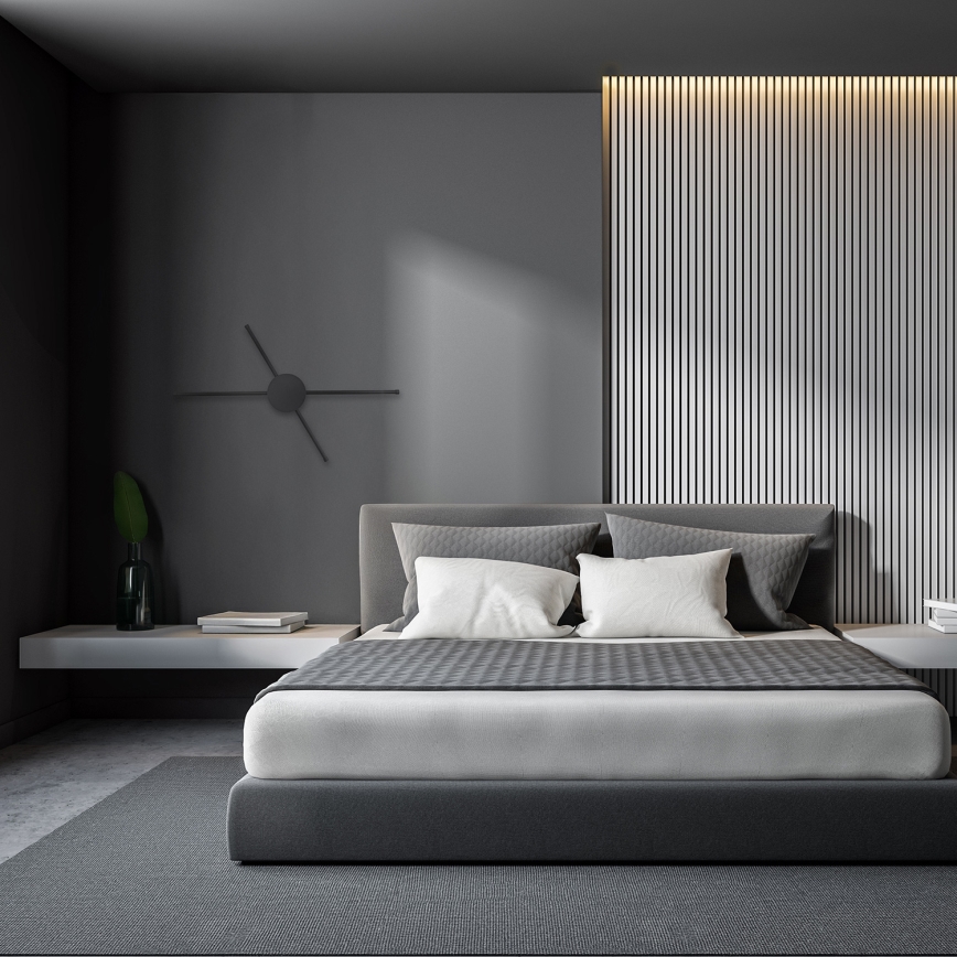 Brilagi - LED væglampe LUGO QUATTRO LED/16W/230V sort