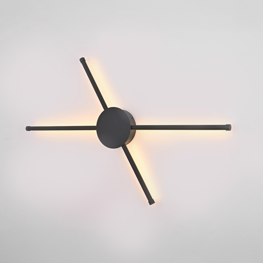 Brilagi - LED væglampe LUGO QUATTRO LED/16W/230V sort