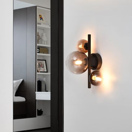 Brilagi - LED væglampe MILLA 3xG9/3W/230V brun/røget brun