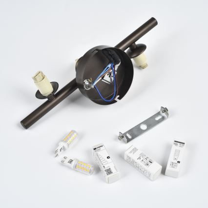 Brilagi - LED væglampe MILLA 3xG9/3W/230V brun/røget brun