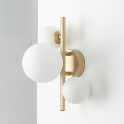 Brilagi - LED væglampe MILLA 3xG9/3W/230V guldfarvet/hvid