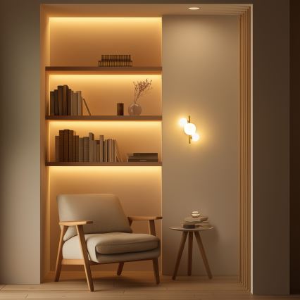 Brilagi - LED væglampe MILLA 3xG9/3W/230V guldfarvet/hvid