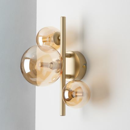 Brilagi - LED væglampe MILLA 3xG9/3W/230V guldfarvet