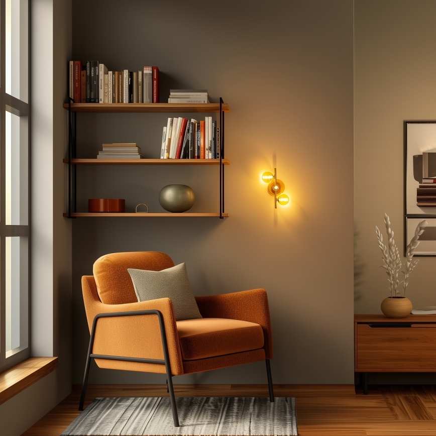 Brilagi - LED væglampe MILLA 3xG9/3W/230V guldfarvet