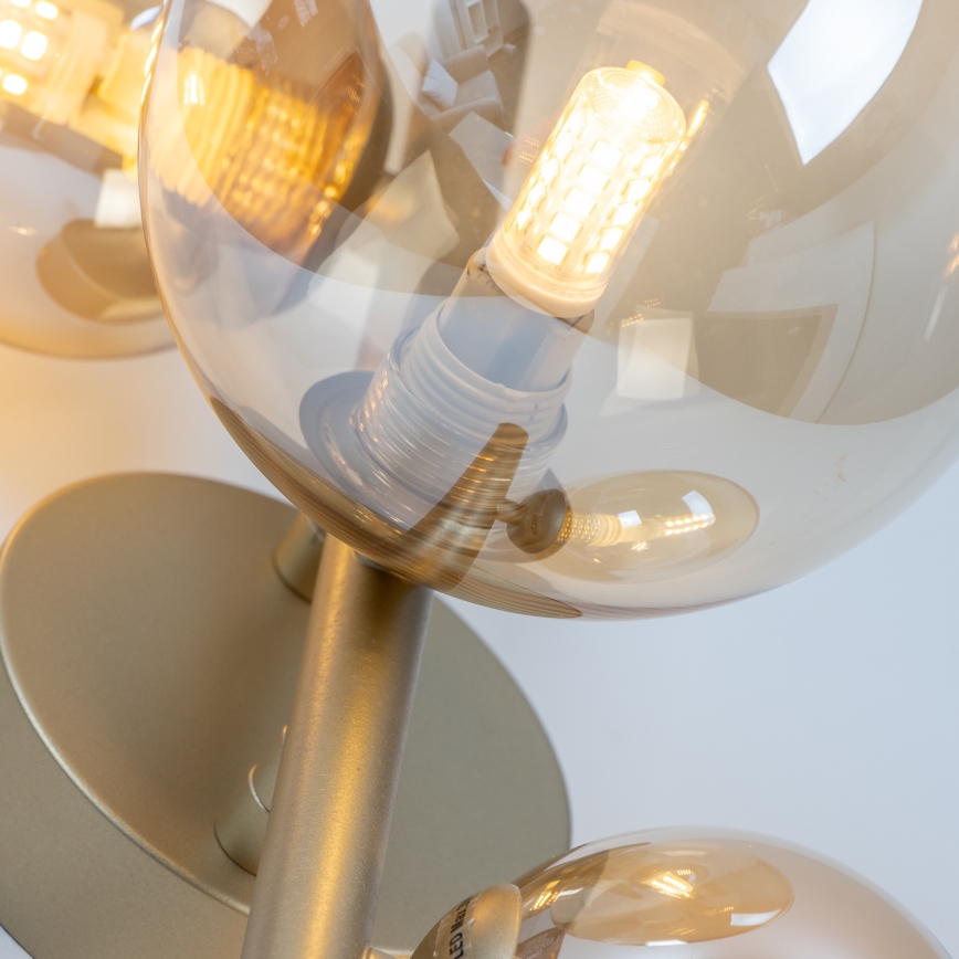 Brilagi - LED væglampe MILLA 3xG9/3W/230V guldfarvet