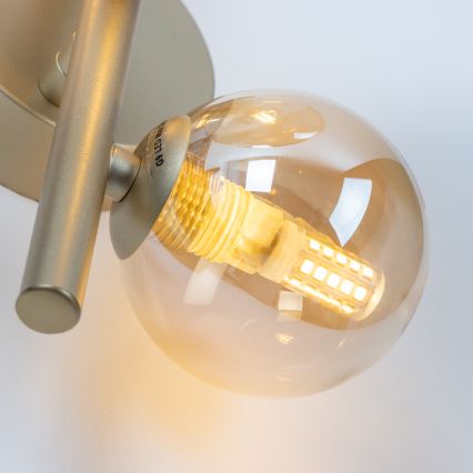 Brilagi - LED væglampe MILLA 3xG9/3W/230V guldfarvet