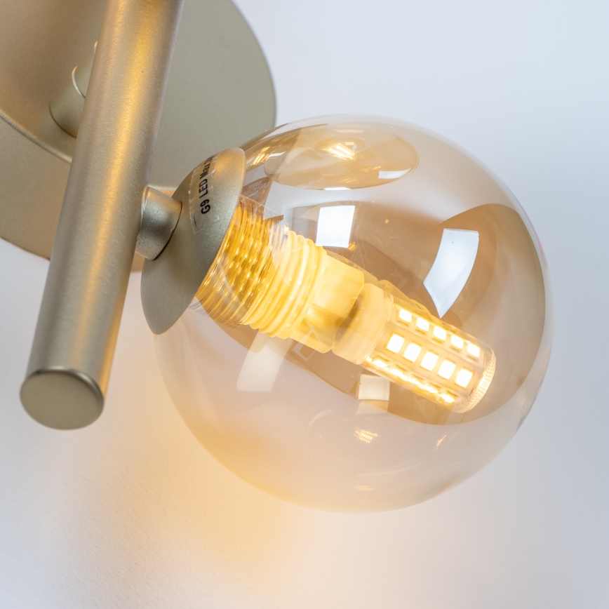 Brilagi - LED væglampe MILLA 3xG9/3W/230V guldfarvet