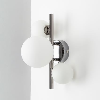 Brilagi - LED væglampe MILLA 3xG9/3W/230V skinnende krom/hvid