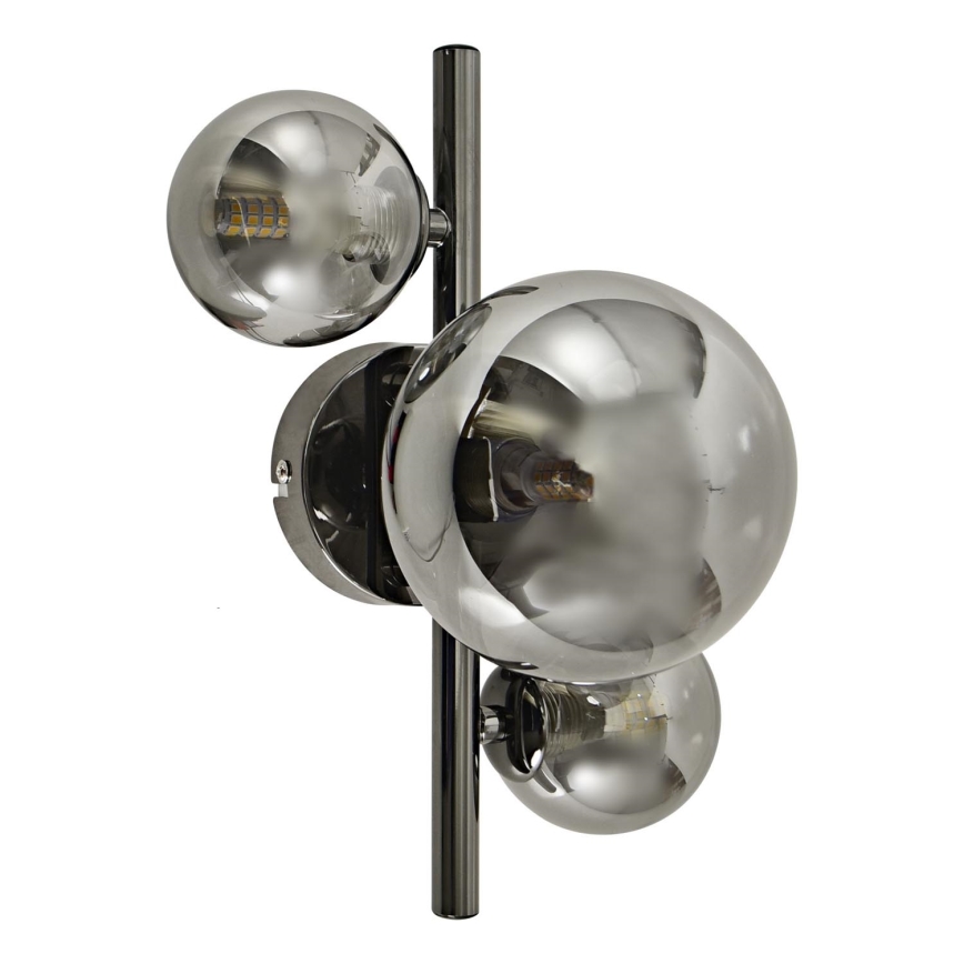 Brilagi - LED væglampe MILLA 3xG9/3W/230V skinnende krom/røget