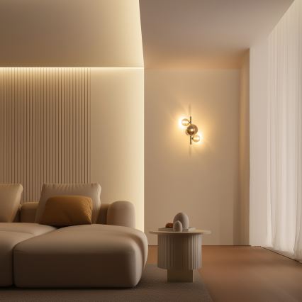 Brilagi - LED væglampe MILLA 3xG9/3W/230V skinnende krom/røget