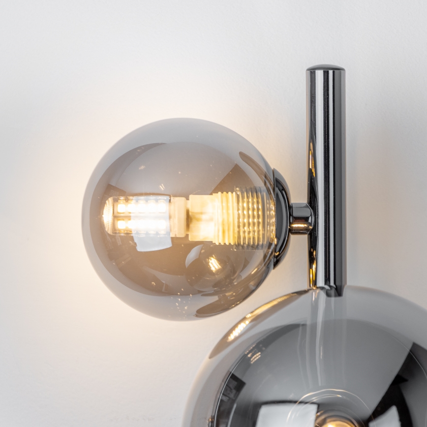 Brilagi - LED væglampe MILLA 3xG9/3W/230V skinnende krom/røget