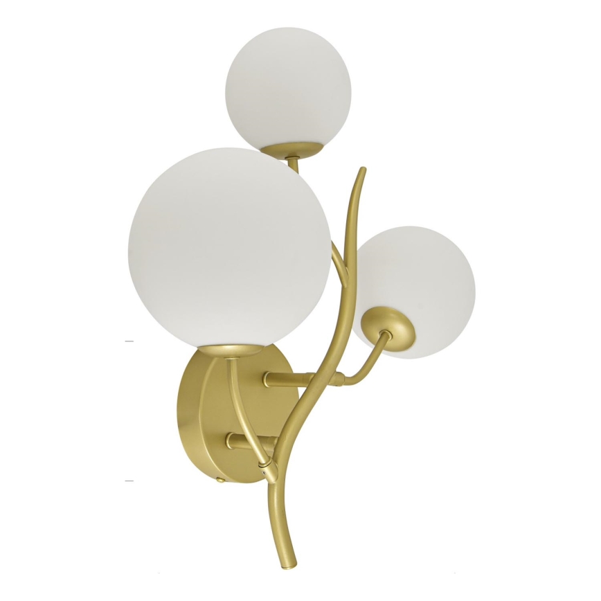 Brilagi - LED væglampe MISTEL 3xG9/3W/230V guldfarvet/hvid