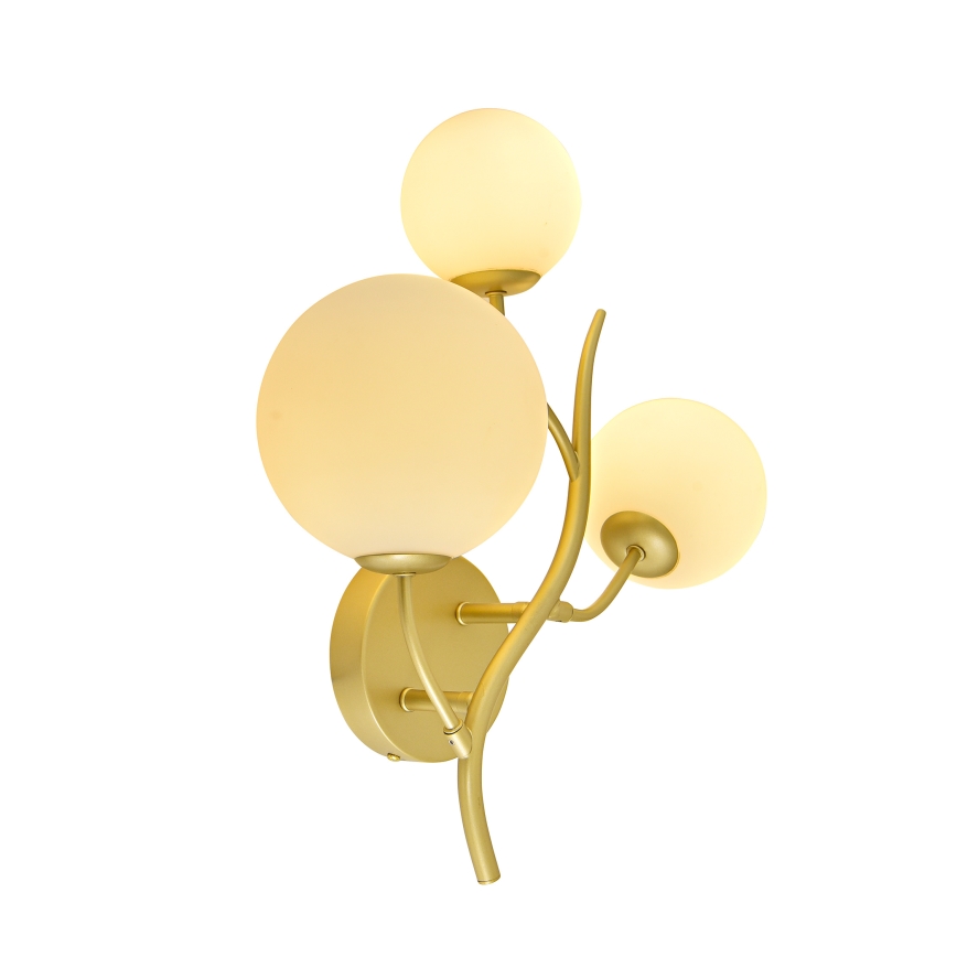 Brilagi - LED væglampe MISTEL 3xG9/3W/230V guldfarvet/hvid
