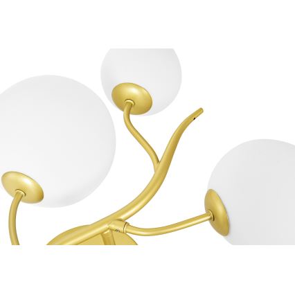 Brilagi - LED væglampe MISTEL 3xG9/3W/230V guldfarvet/hvid