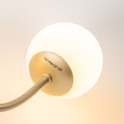 Brilagi - LED væglampe MISTEL 3xG9/3W/230V guldfarvet/hvid