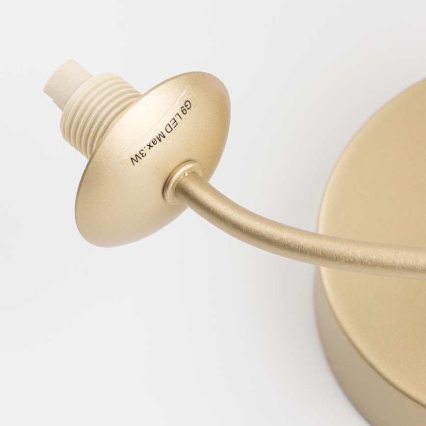 Brilagi - LED væglampe MISTEL 3xG9/3W/230V guldfarvet/hvid