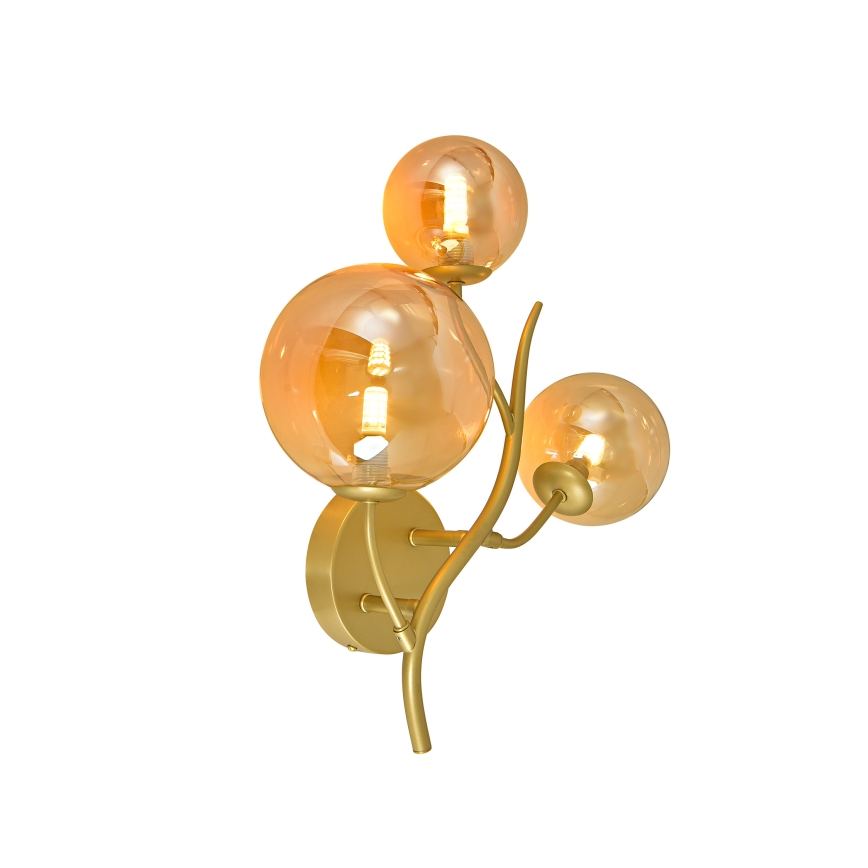 Brilagi - LED væglampe MISTEL 3xG9/3W/230V guldfarvet