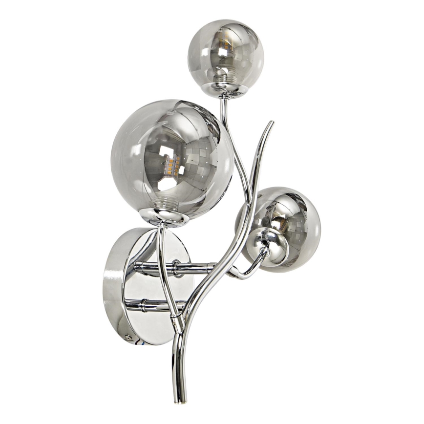 Brilagi - LED væglampe MISTEL 3xG9/3W/230V skinnende krom/røget