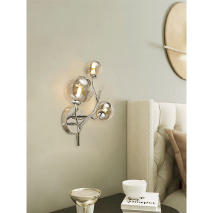 Brilagi - LED væglampe MISTEL 3xG9/3W/230V skinnende krom/røget