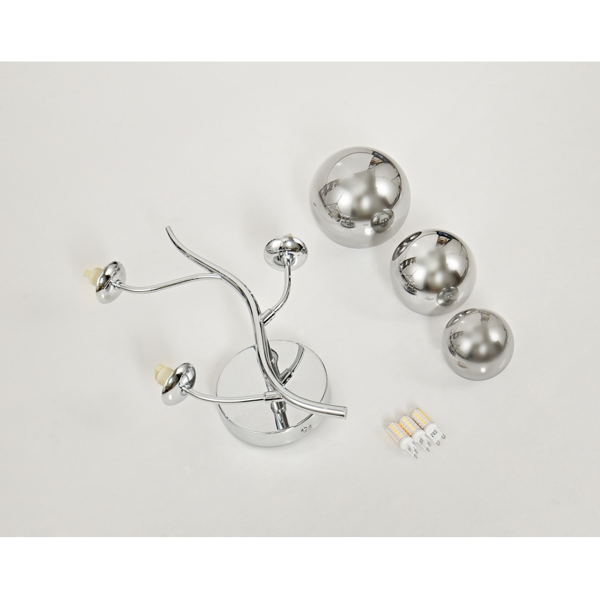 Brilagi - LED væglampe MISTEL 3xG9/3W/230V skinnende krom/røget