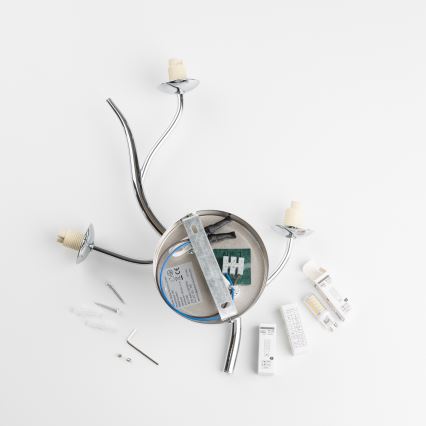 Brilagi - LED væglampe MISTEL 3xG9/3W/230V sort krom/røgfarvet