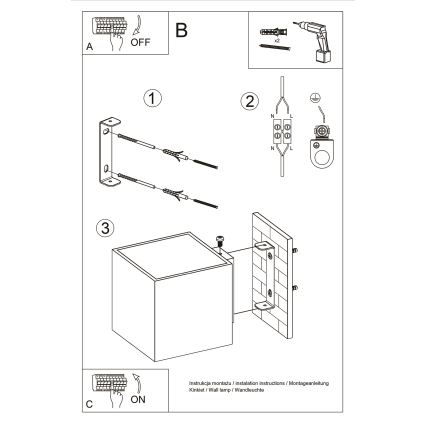 Brilagi -  LED vægspot MURO 1xG9/3,5W/230V beton