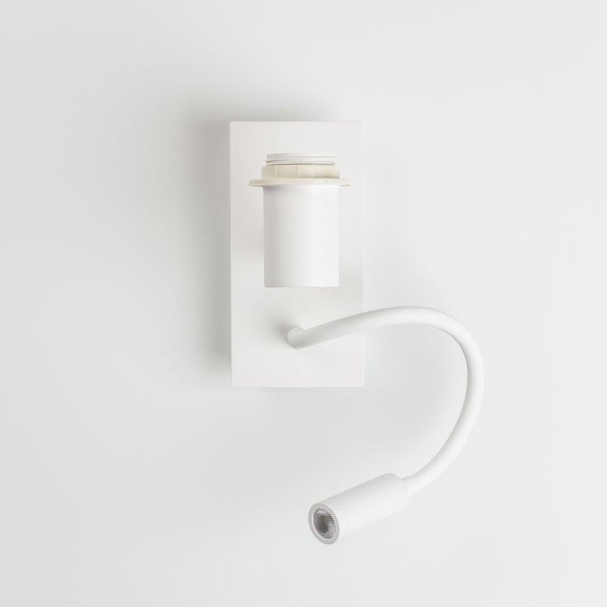 Brilagi - LED Fleksibel væglampe NUBILA 1xE27/25W/230V + LED/3W hvid/sort