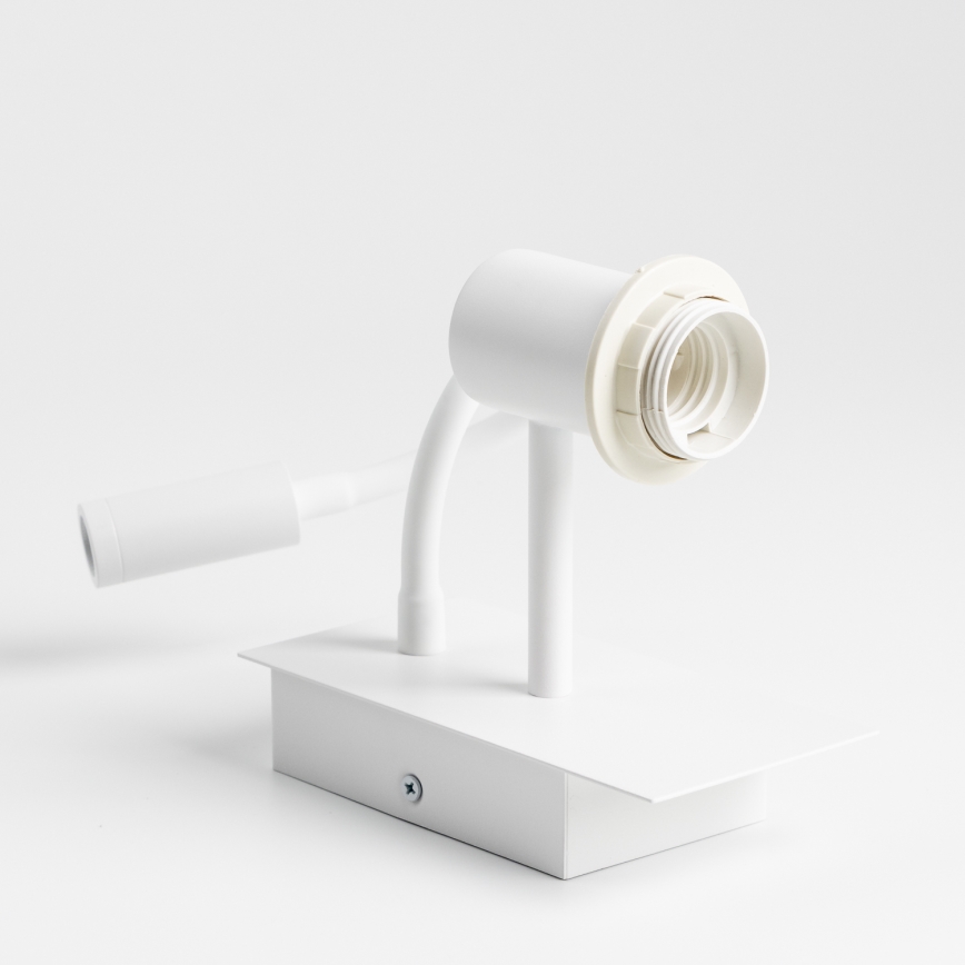 Brilagi - LED Fleksibel væglampe NUBILA 1xE27/25W/230V + LED/3W hvid/sort